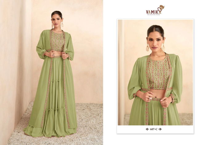 Celebrity Vol 2 By Vamika Party Wear Indo Western Lehenga Wholesale Market In Surat